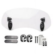 Transparent Color Universal Motorcycle Adjustable Wind Screen Extension Windshield Spoiler Air Deflector 28.5x12x21cm